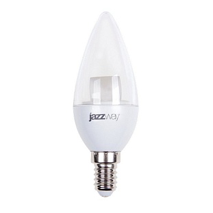 Лампа LED E14  C37 7W/830 230V свеча прозрачная 540Lm JAZZWAY